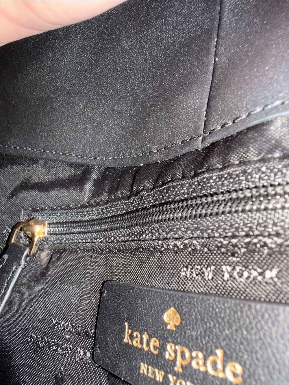 Kate Spade Kayla Pebbled Leather Saddle Bag Black